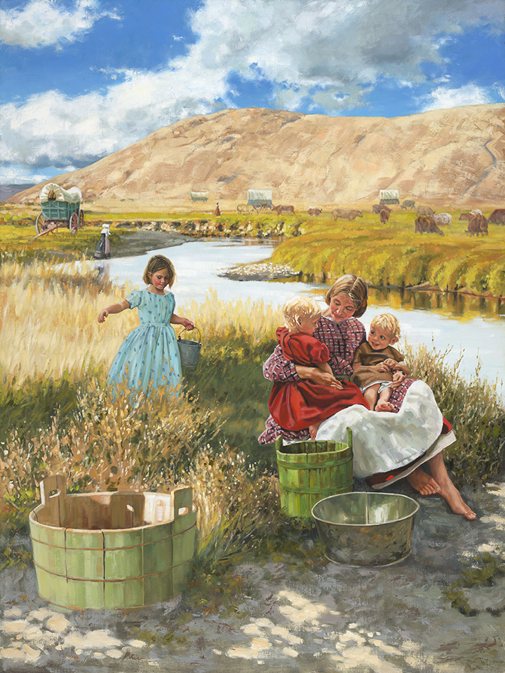 American art - Heide Presse, "Along the Sweetwater," oil on Belgian linen, 40 x 30 in.