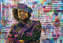 Visit: North Carolina Artists Exhibition Cruz - Third Verse, mixed media art