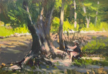 Bid Now: Art Auction for Asheville’s River Arts District Joe Gyurcsak, "The Great Smokey Mountains NP," acrylic on panel, 12.5 x 17 in.