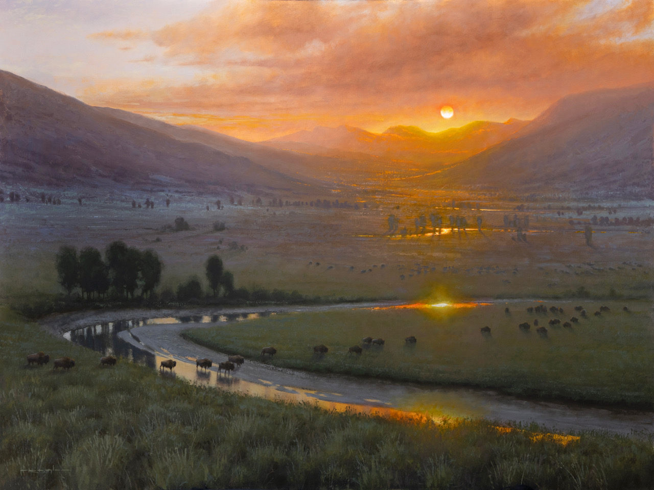 PleinAir Salon - Thomas Kegler, “Where the Buffalo Roam, Isaiah 40:31,” 2024, oil, 30 x 40 in.