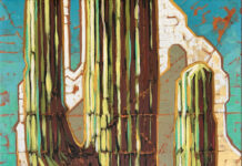 Coming Soon: 2025 Coors Western Art Exhibit & Sale Western Art - S.M. CHAVEZ (b. 1971), Among the Giants, 2024, oil on canvas, 30 x 16 in.