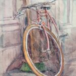 Timothy J. Clark Solo Exhibition: “Here & Abroad” TIMOTHY J. CLARK (b. 1951), Mexican Bicycle, 2018–20, watercolors on paper, 30 x 22 in., available through the artist