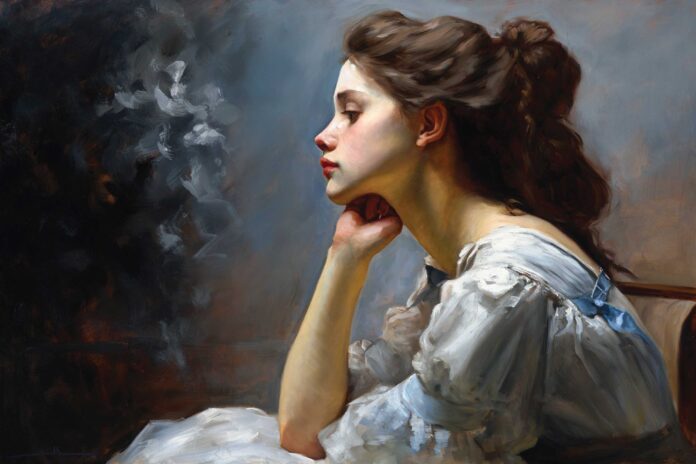 JONATHAN NOON (b. 1985), "Dying of the Light," 2024, oil on ACM, 20 x 30 in.