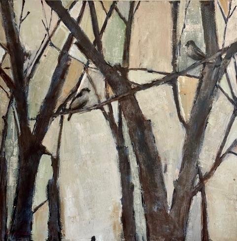 Mary Miller Veazie (b. 1956), "Communion," 2024, acrylic on canvas, 48 x 48 in., in Within the Abstract