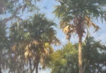 OPA’s 34th National Juried Exhibition of Traditional Oils Oil Painters of America - BILL FARNSWORTH (b. 1958), Afternoon Walk, 2024, oil on canvas, 40 x 30 in.