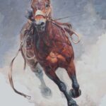 Starting June 6th: The 2025 Prix de West Abigail Gutting (b. 1984), "Born for This," 2025, oil on linen, 40 x 30 in.