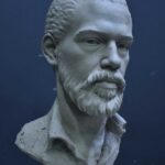 Artist to Watch: Sculpting Spirit and Substance portraiture - Portrait of Justin, 2020, clay, 19 x 9 x 11 in., available through the artist