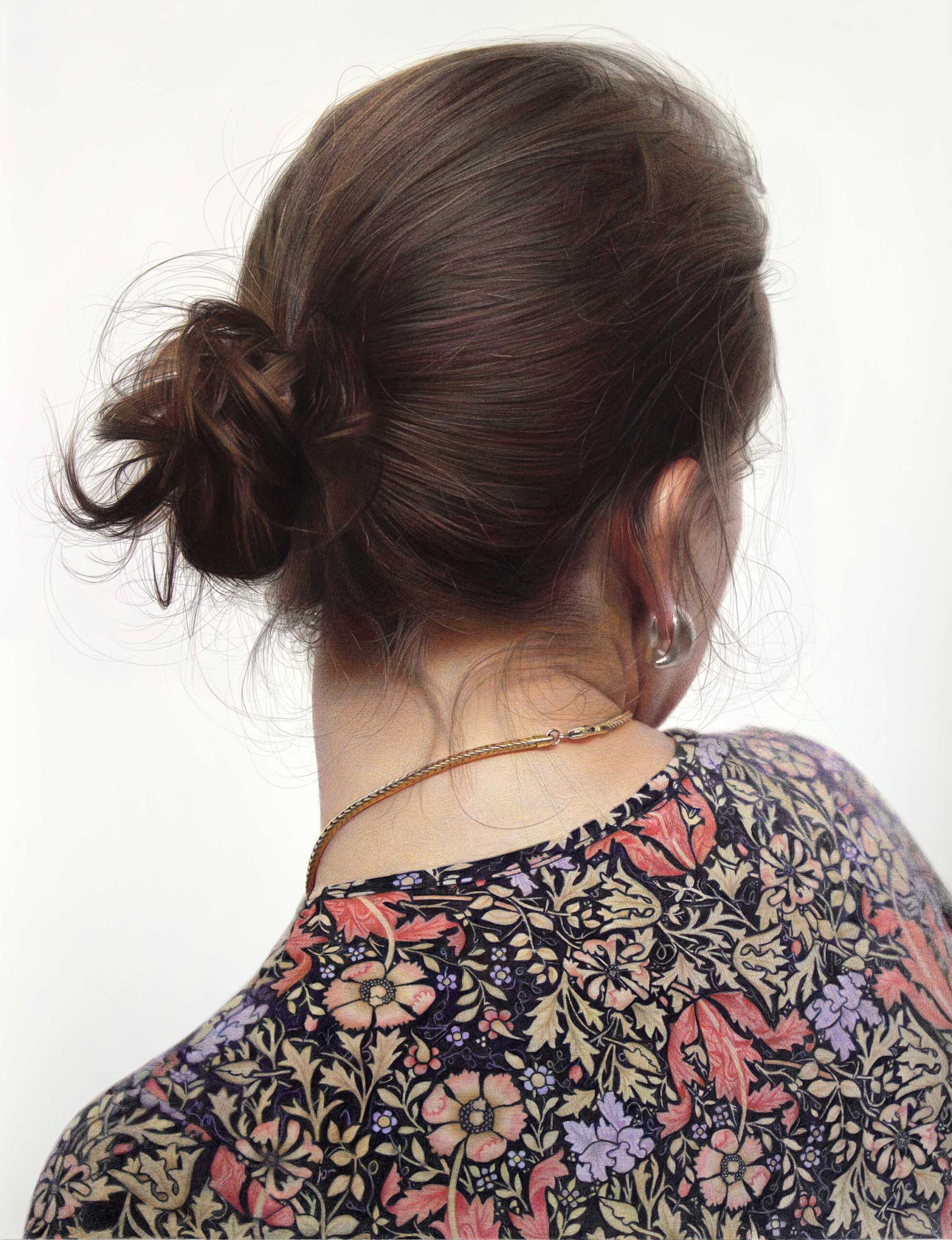Clio Newton, "All That’s Borrowed," 2023, colored pencil on paper. Collection of the Fort Wayne Museum of Art.
