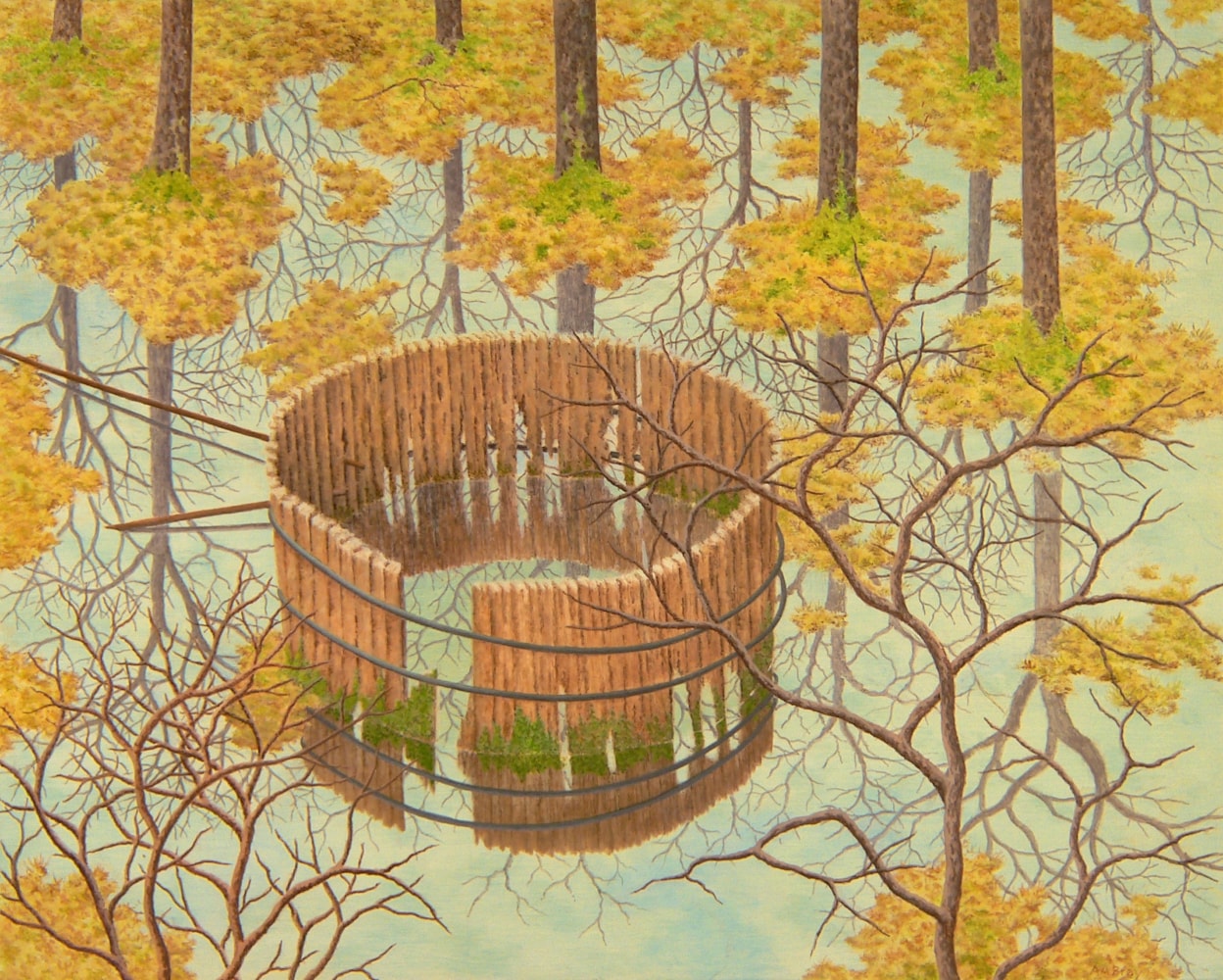 Alan Bray, "Relic," 2023, Casein on panel, 16 x 20 in.