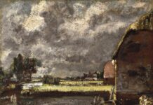 Through July 6: Picturing Nature British landscapes - John Constable (1776–1837), "A View on the Banks of the River Stour at Flatford," c. 1809–16, oil on millboard