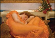 60 Masterworks from Puerto Rico on Tour Frederic Leighton (1830–1896), "Flaming June," 1895, oil on canvas, 46 7/8 x 46 7/8 in., Museo de Arte de Ponce