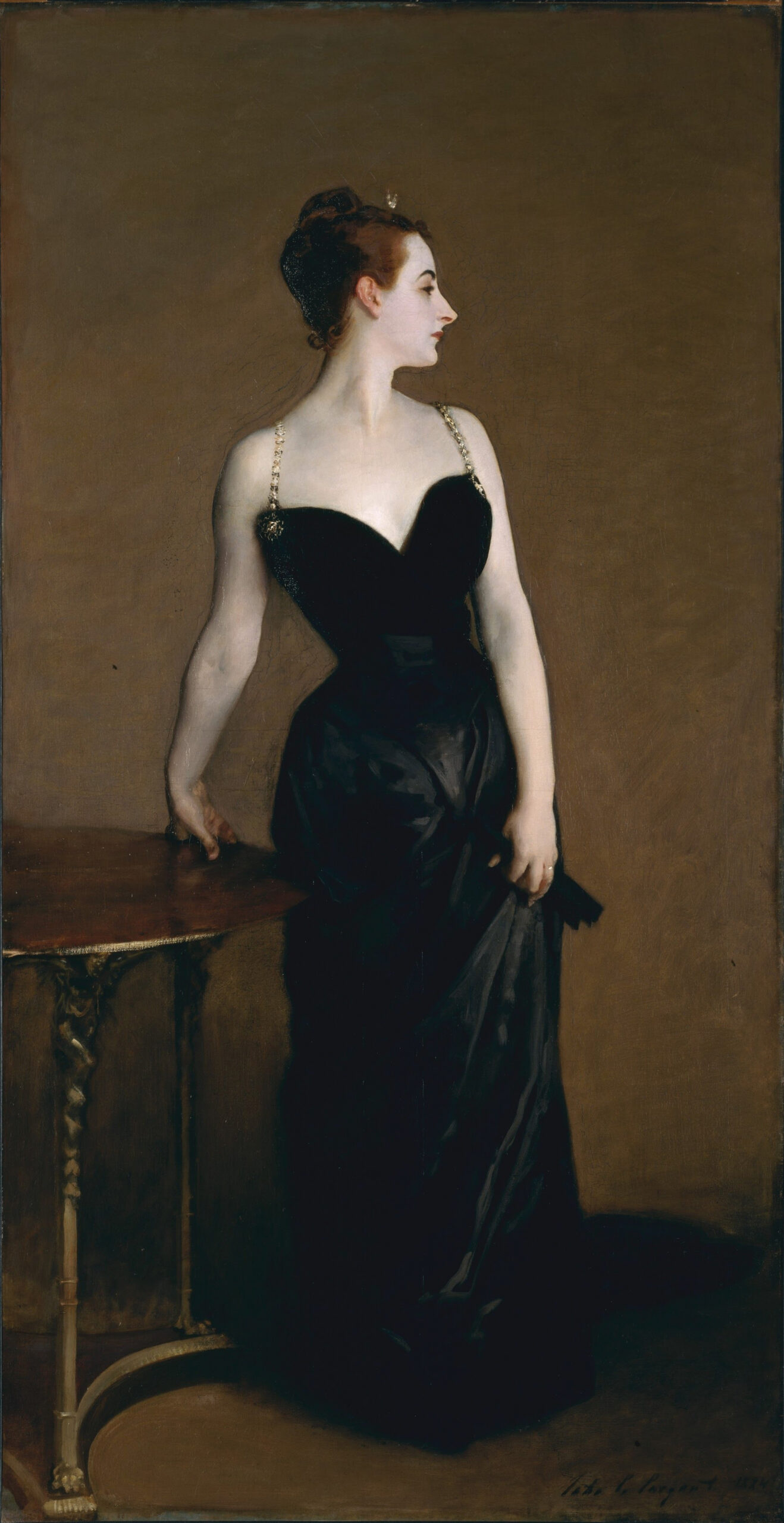 JOHN SINGER SARGENT (1856–1925), "Madame X (Virginie Amélie Avegno Gautreau)," c. 1883–84, oil on canvas, 82 1/8 x 43 1/4 in., Metropolitan Museum of Art, New York, Arthur Hoppock Hearn Fund, 1916