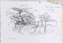 Drawings by King Charles III, David Hockney, Charlie Mackesy, and More on View Royal Drawing School - His Majesty King Charles III, "Highgrove from the Thyme Walk," 2000, Pencil on paper, 37.5cm x 48cm. Image Credit: Richard Ivey