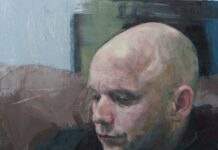 2025 International Biennial Portrait Competition Wassau Museum of Contemporary Art - ELENA BURYKINA (b. 1977), Portrait of Jake, 2021, oil on panel, 12 x 12 in.