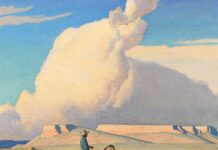 40th Annual Coeur d’Alene Art Auction Maynard Dixon (1875–1946), "Open Range," 1942, oil on canvas mounted on board, 36 x 40 in., estimate: $800,000–$1,200,000