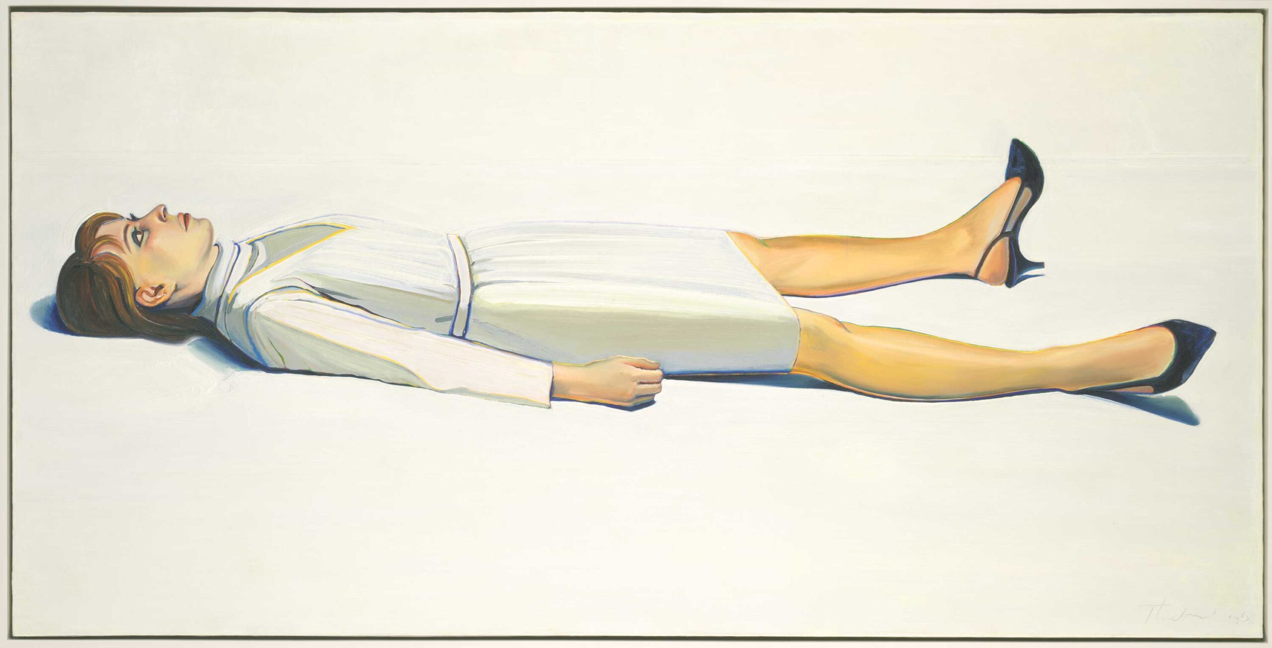 Wayne Thiebaud, "Supine Woman," 1963, Oil on canvas, 36 x 72 in., Crystal Bridges Museum of American Art, Bentonville, Arkansas, 2009.17, EX1143.20