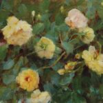 Kathy Anderson’s Artful Flowers Kathy Anderson, "Summer Yellow Roses," 2024, oil on board, 11 x 14 in.