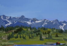 Preserving Ridgway, Colorado in 6×6 Paintings Emma Kalff, "Lake Otonawanda," oil on panel, 6 x 6 in.