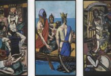 A Favorite Painting: “Departure” Max Beckmann (1884–1950), "Departure," 1932–35, oil on canvas, center panel: 7 feet 3/4 in. high x 45 3/8 in. wide, side panels each: 7 feet 3/4 in. high x 39 1/4 in. wide, Museum of Modern Art, New York, given anonymously (by exchange), 5.1942.a-c © 2024 Artists Rights Society (ARS), New York / VG Bild-Kunst, Bonn