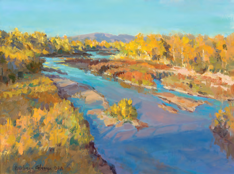 Barbara Coleman, "From the Bridge," 2021, oil on linen panel, 12 x 16 in., private collection