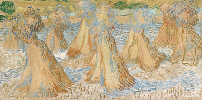 Impressionist art - Vincent van Gogh, "Sheaves of Wheat," July 1890. Oil on canvas. Dallas Museum of Art, The Wendy and Emery Reves Collection, 1985.R.80.