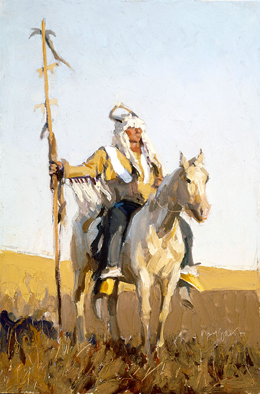 “Blood Warrior with Coup Stick” by Ned Jacob