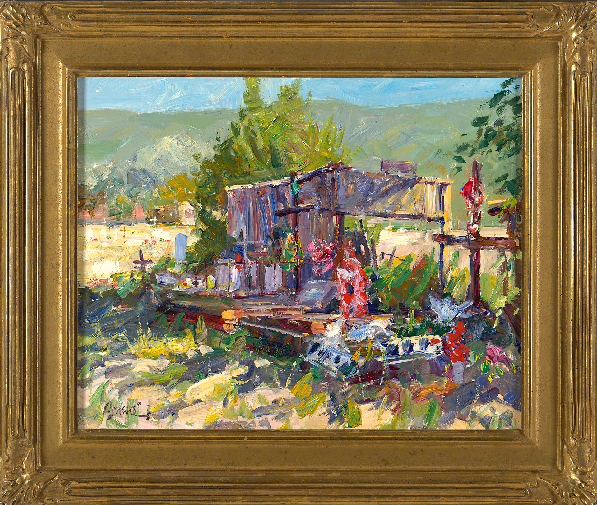 Walt Gonske, "Afternoon Shadows," oil on panel, 16 x 20 in.