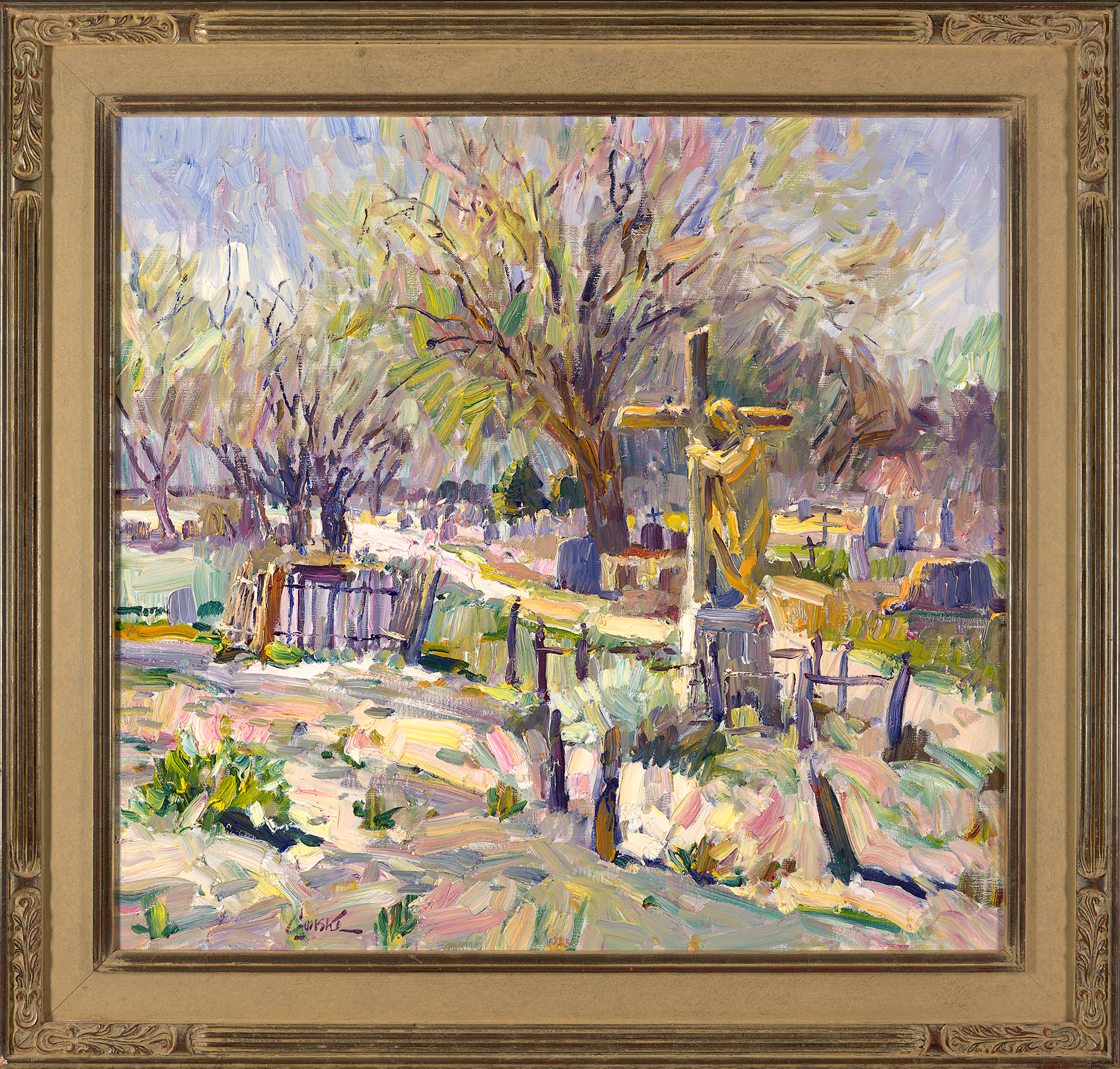 Walt Gonske, "Campo Santo de San Isidro," oil on linen, 30 x 32 in.