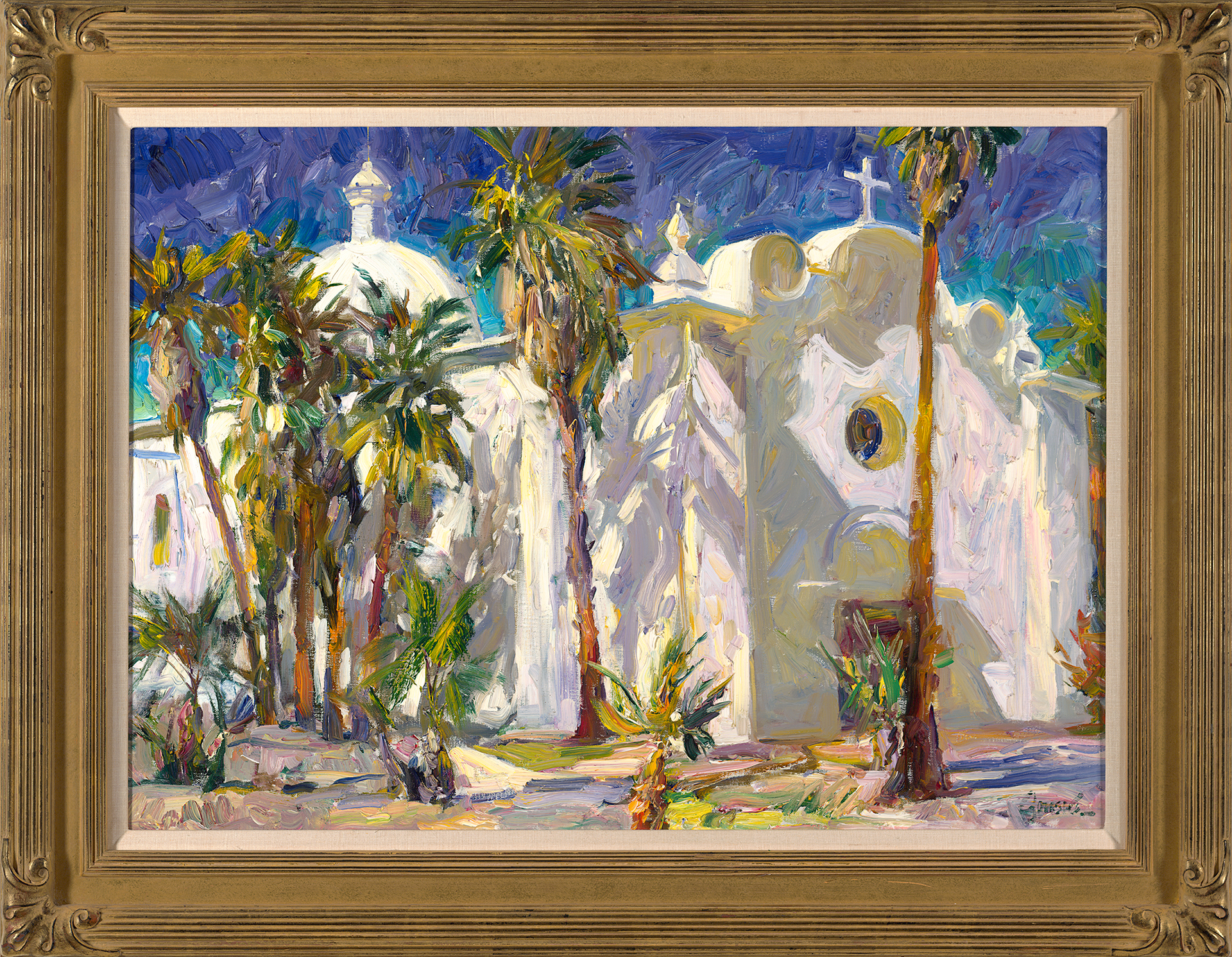 Walt Gonske, "Church Atajo Arizona," oil on linen, 26 x 36 in.