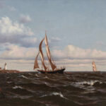 The Hidden Costs of Valuable Art fine art collection - FRANCIS A. SILVA (1835–1886), "Off Eastern Point Light, Gloucester," 1874, oil on canvas, 18 x 30 1/4 in., available through Debra Force Fine Arts (New York)