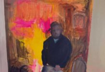 Unwavering Resolve First Place: Erin Milan, "Before Chemo," oil on board, 16 x 12 in.