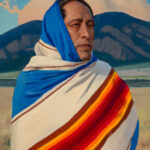 Tony Pro: Between Earth and Sky Western art - Tony Pro, "Beneath the Watching Peaks," 2025, oil on linen, 20 x 16 in.