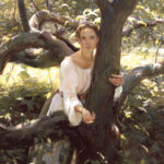 On View: “New Realism” Daniel Gerhartz (b. 1965), "Follow Me," 1995, oil on canvas, 60 1/4 x 20 in., museum purchase in memory of Betty Monroe, 1996.11