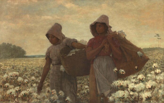 Winslow Homer (1836–1910), "The Cotton Pickers," 1876, oil on canvas, 24 1/16 x 38 1/8 in., Los Angeles County Museum of Art, M.77.68 Winslow Homer (1836–1910), "The Cotton Pickers," 1876, oil on canvas, 24 1/16 x 38 1/8 in., Los Angeles County Museum of Art, M.77.68