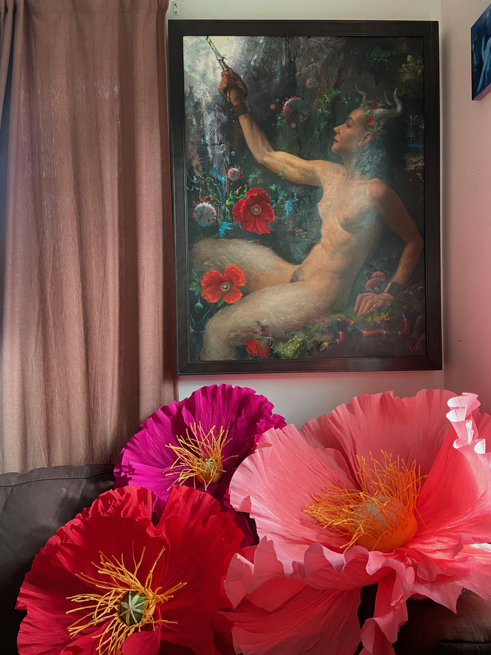 Giant Poppies underway in the studio