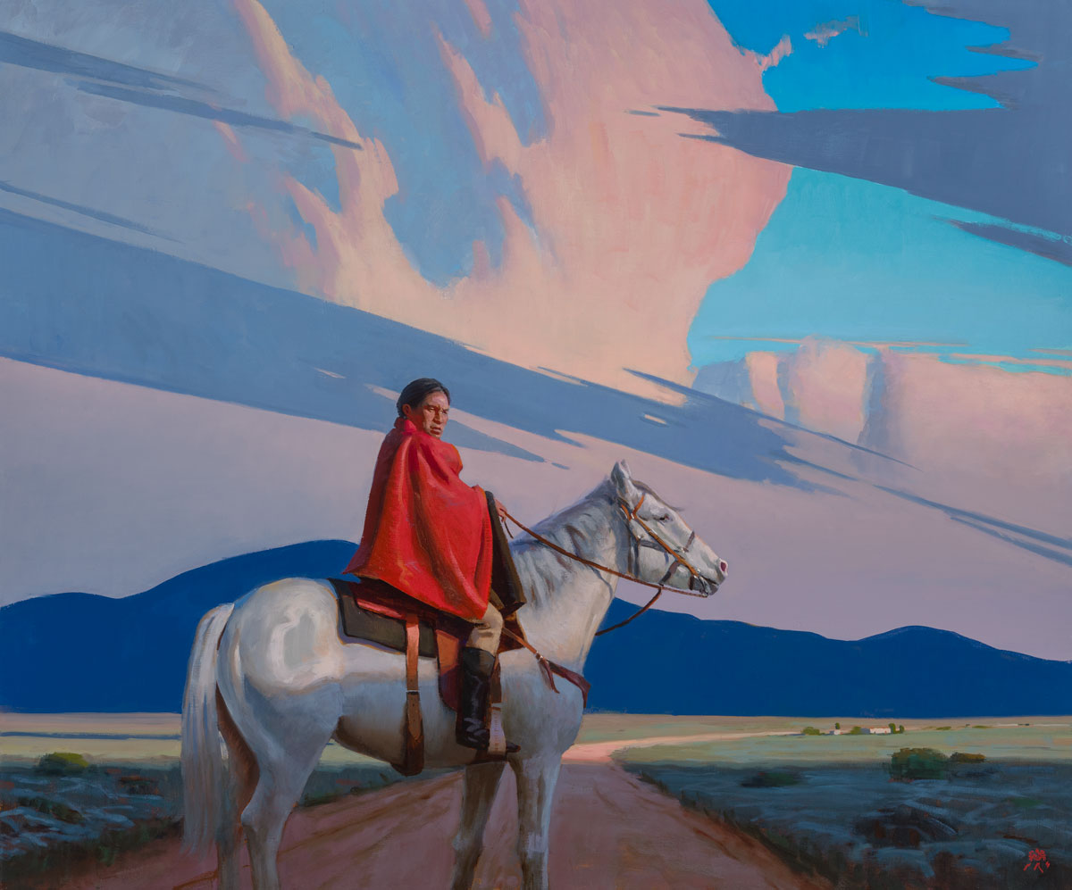 Western Art - Tony Pro, "Silent Return," 2025, oil on linen, 30 x 30 in.