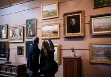 Celebrating the Legacy of T.C. Steele Visitors in the Large Studio of T.C. Steele