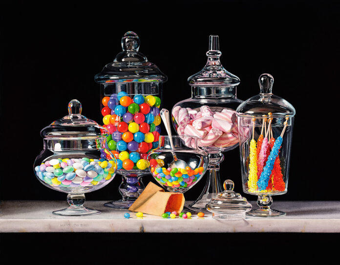 Confectioners Shelf candy jars