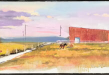 Open to Public: EPAT Ranch Fellowship Events Kirsten Anderson, "Longview," 2025, oil, 6 x 24 in.; featured in the Spirit of the Ranch Collection at San Angelo Museum of Fine Arts