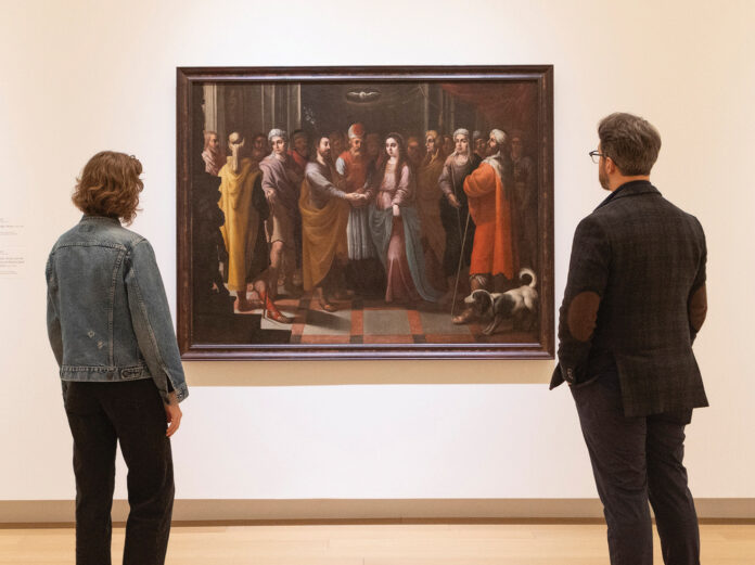 Admiring an Old Master painting at the Arkansas Museum of Fine Arts (Little Rock) Admiring an Old Master painting at the Arkansas Museum of Fine Arts (Little Rock)