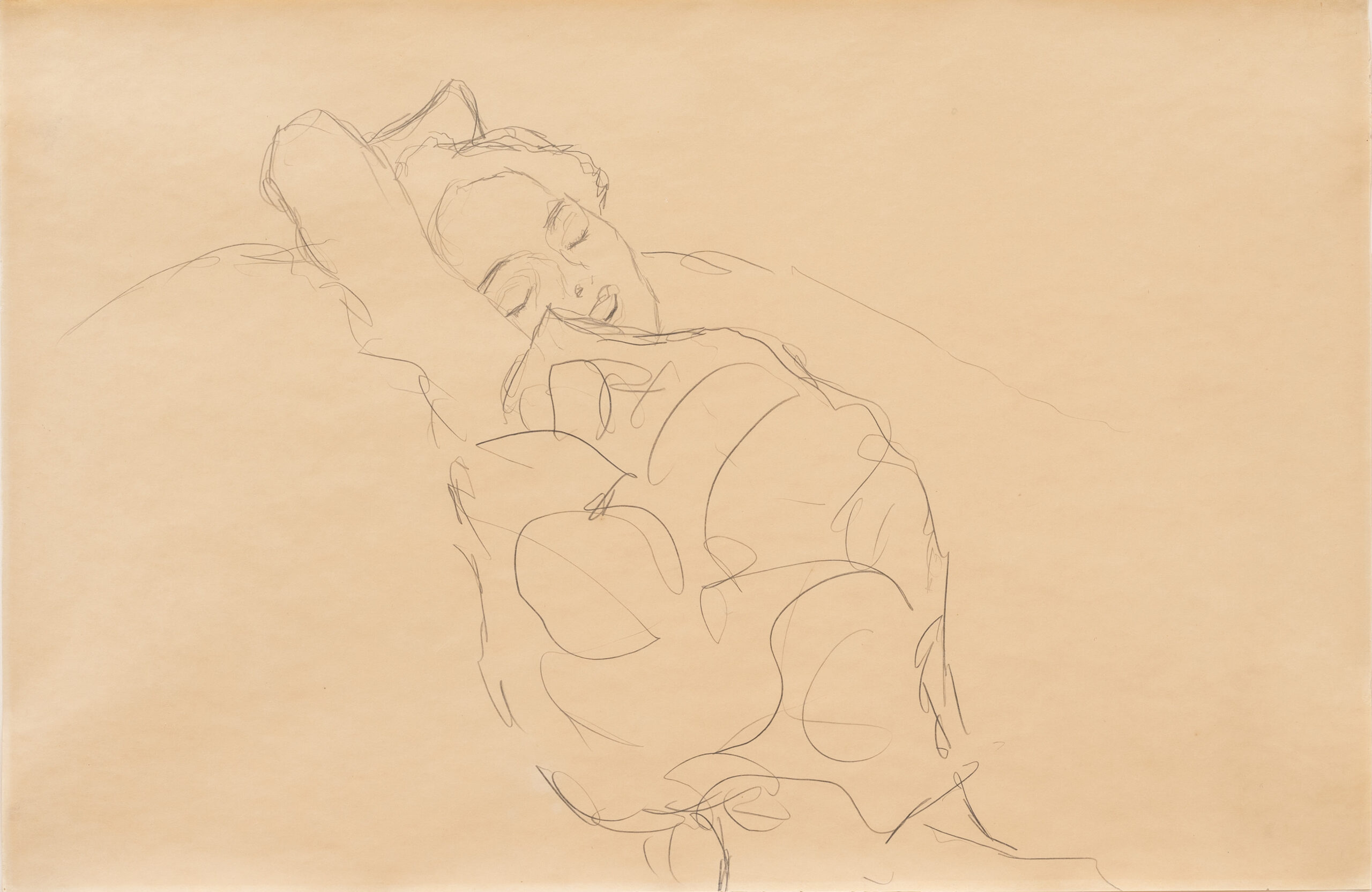 Gustav KlimtReclining Woman, 1912/13 Pencil on paper, 368 x 563 mm (14,5 x 22 in)