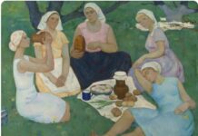 A Contentious Legacy: Paintings from Soviet Ukraine Natalia Korobova, "Noon," 1970, Oil on canvas, Mead Art Museum. Gift of the Jurii Maniichuk and Rose Brady Collection.