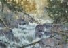 Virtuosos of the OPA Exhibition oil painters of America - John Michael Carter, "Woodland Rapids" landscape painting