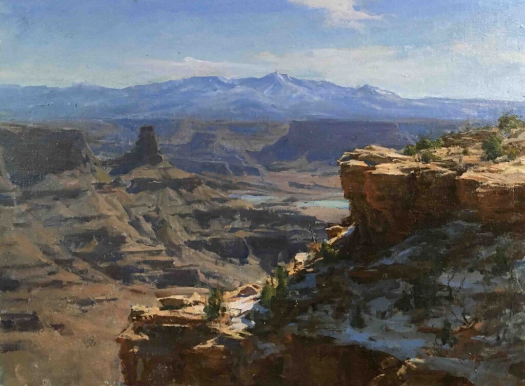 Kyle Ma, "Deadhorse Point Winter," oil, 18 x 24 in.