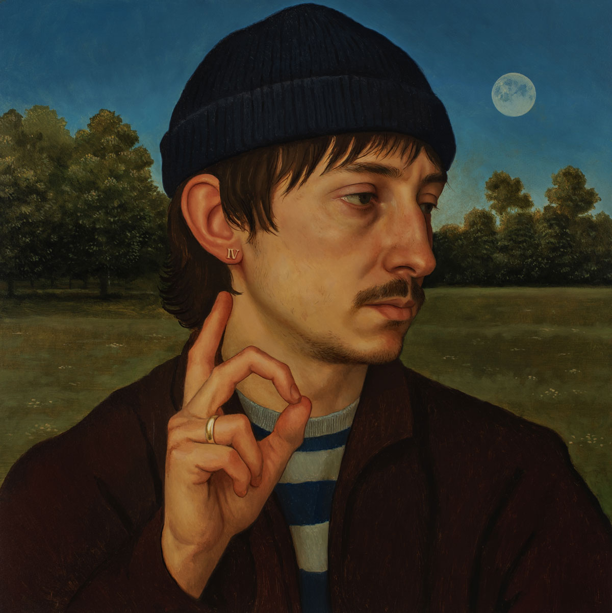 Émile Brunet, "4th Major," 2025, oil on wood panel, 16 x 16 in.