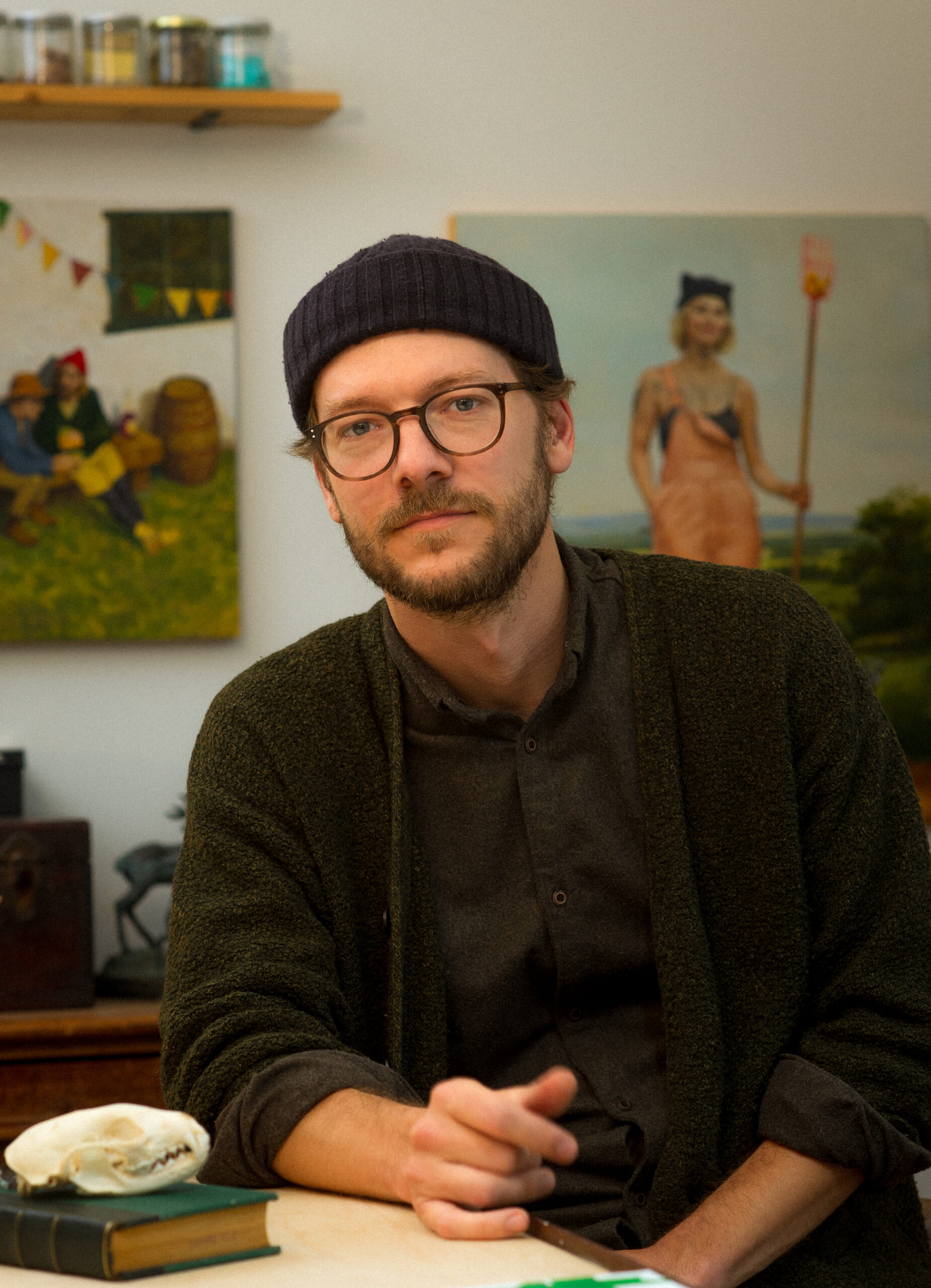 Émile Brunet in his studio. Image courtesy of the artist and Plato Gallery