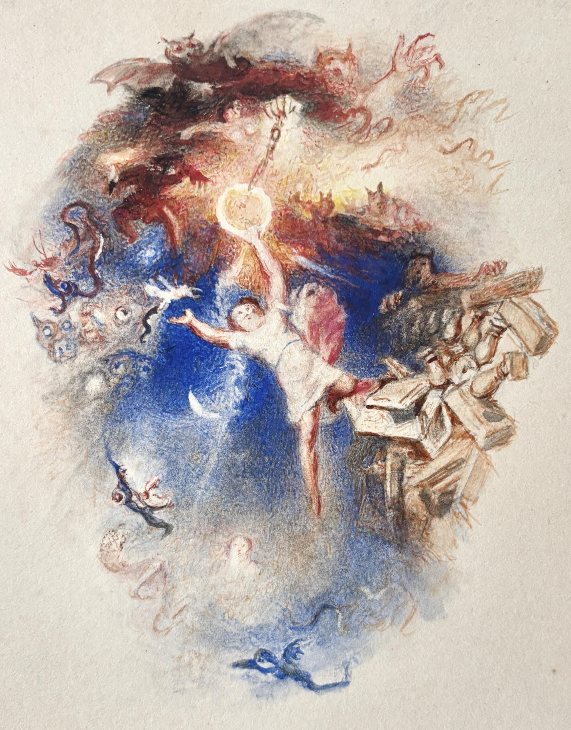 Joseph Mallord William Turner, R.A. (1775-1851), "Study for 'The Ring'," London, 1839. Watercolour with pencil. Courtesy of The Nonesuch Gallery. 