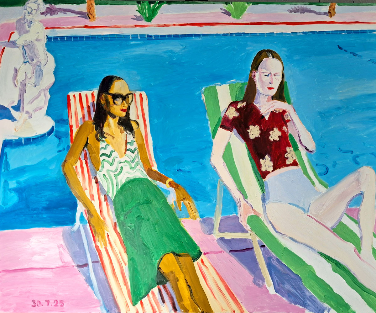 Xevi Solà, "Dimanche 4," 2025, oil on canvas, 51.2 x 63.8 in | 130 x 162 cm