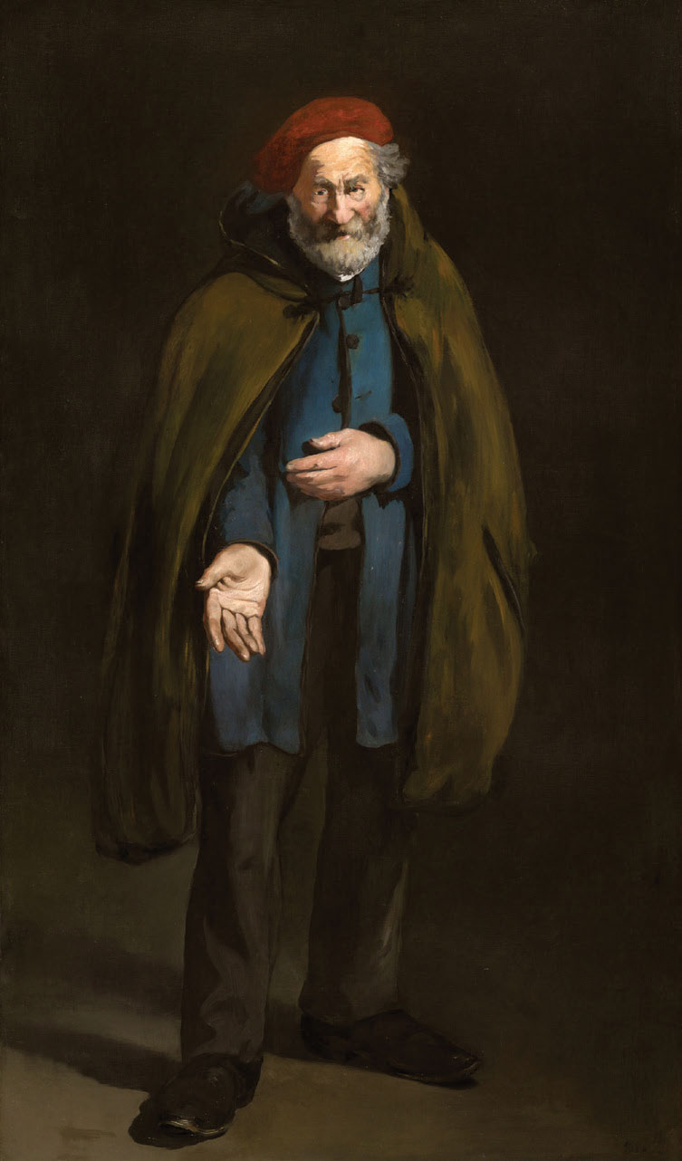 Edouard Manet (1832–1883), "Beggar with a Duffle Coat (Philosopher)," 1865–67, oil on canvas, 73 7/8 x 43 1/4 in., Art Institute of Chicago. A.A. Munger Collection, 1910.304