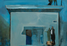 Noah Davis Represented Philadelphia Art Museum - Noah Davis, "The Conductor," 2014, oil on canvas, 69 x 76 in., Glenstone Museum, Potomac, Maryland